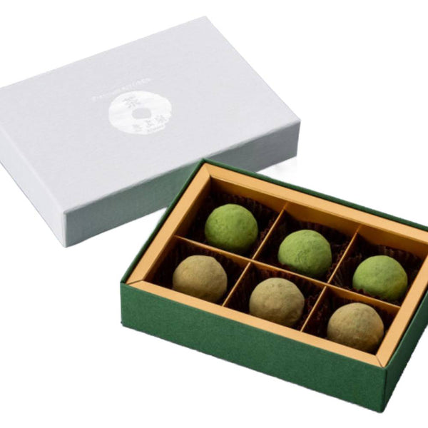 Kiyosen Uji Matcha & Hojicha Chocolate Truffles Gift Box 6 Pieces