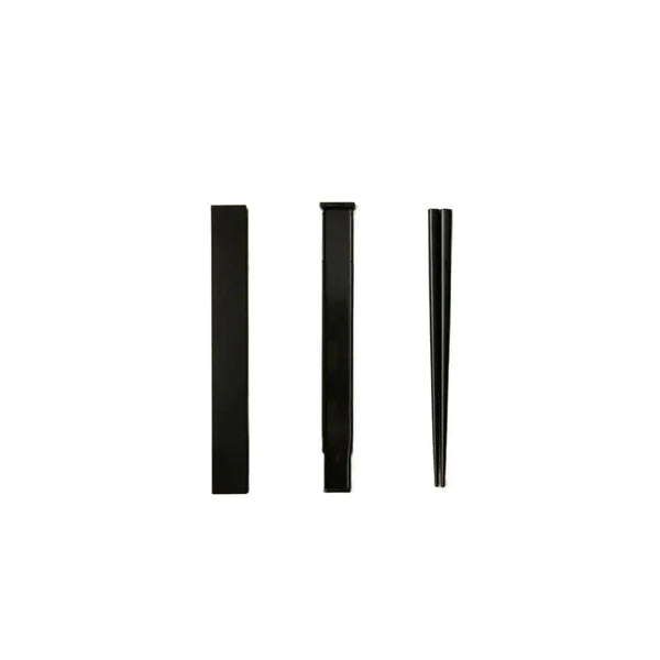 365methods Black Non-Slip Wooden Chopsticks Set with Case 18cm
