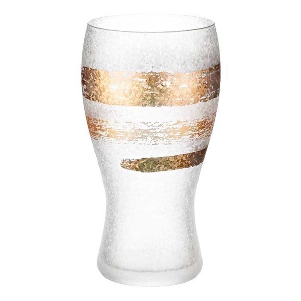 Aderia Premium Gold Pattern Frosted Beer Glass 380ml