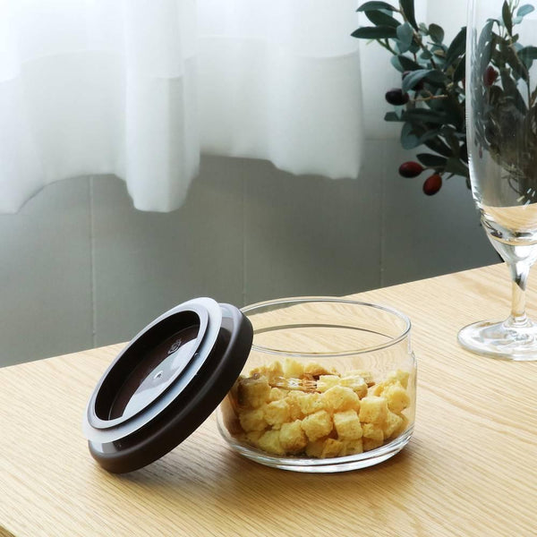 Aderia Stackable Glass Canister Small Kitchen Storage Container 360ml