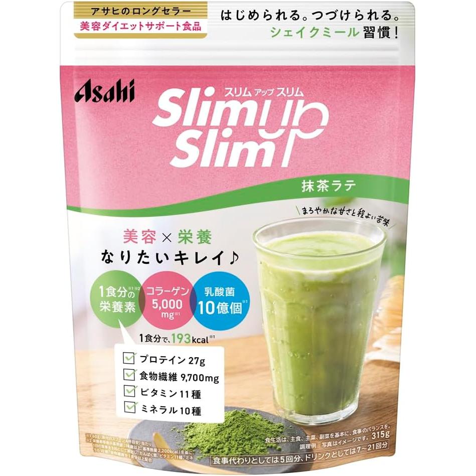Asahi Slim Up Slim Meal Replacement Shakes Matcha Latte Flavor 315g