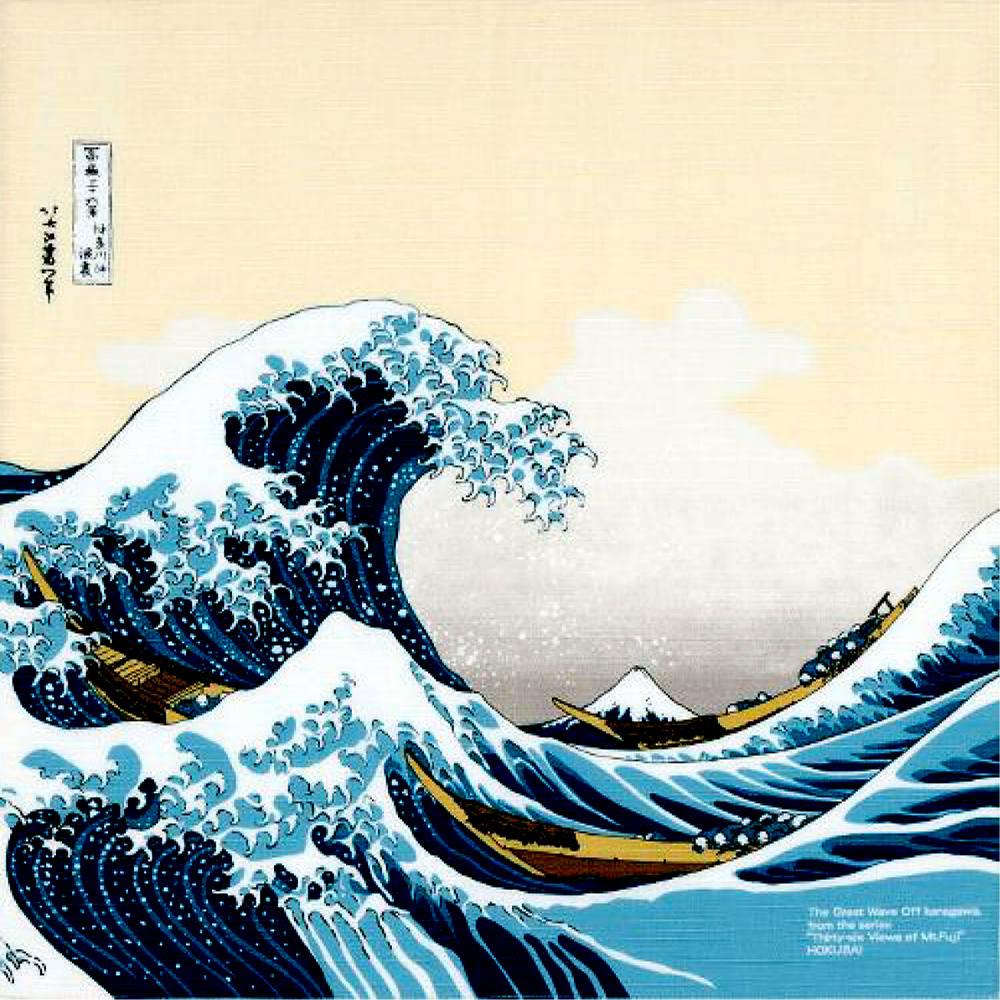 Furoshiki Great Wave off Kanagawa Organic Cotton Wrapping Cloth 70x70cm