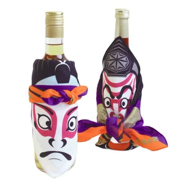 Furoshiki Kabuki Theater Design Colorful Cotton Wrapping Cloth 48cm