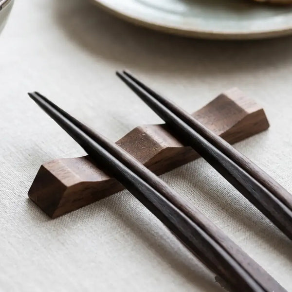 Isuke Walnut Cutlery Rest Wooden Chopsticks Rest (Set of 5)