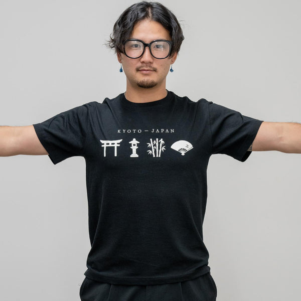 J Taste Kyoto Graphic T-Shirt Traditional Japanese Graphic Tee Black