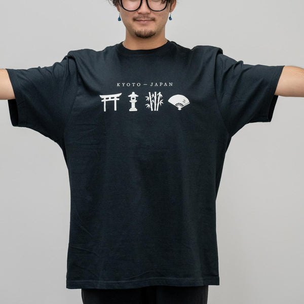 J Taste Kyoto Graphic T-Shirt Traditional Japanese Graphic Tee Black