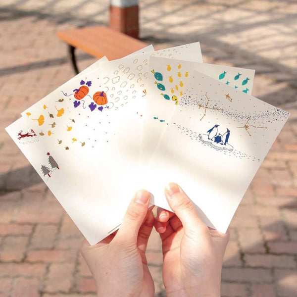 July Seasonal Foil Stamped Postcard Starry Night Design