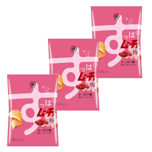 Koikeya Suppamucho Umeboshi Pickled Plum Potato Chips 55g (Pack of 3)