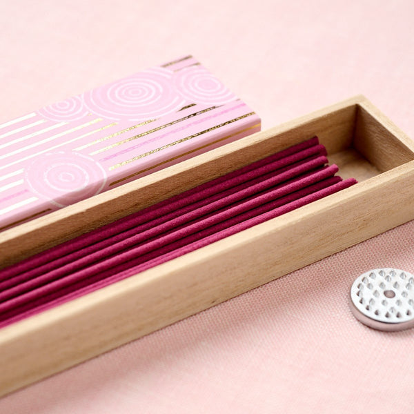 Kousaido Sakura Cherry Blossom Incense Sticks & Holder 40 ct.