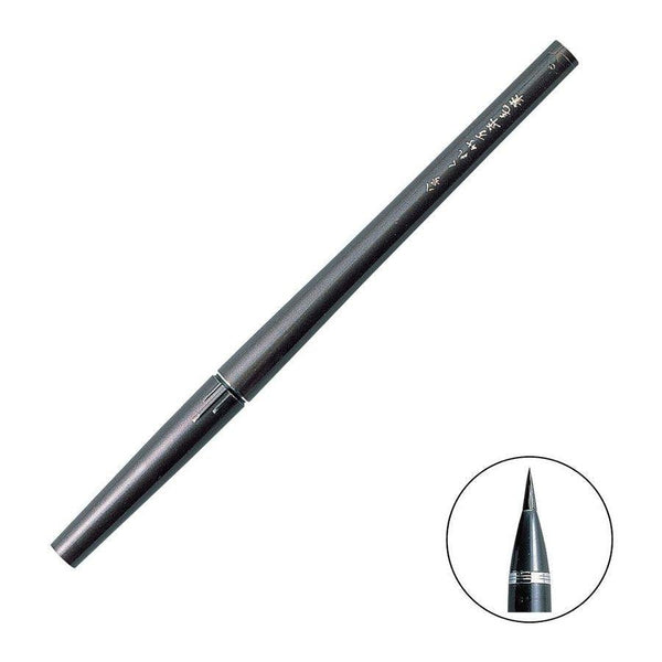 Kuretake Water Based Ink Brush Pen Black No. 8 (+2 Pen Refills)