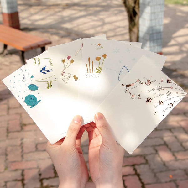 March Seasonal Foil Stamped Postcard Frog Design