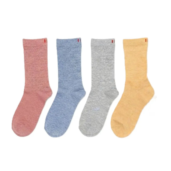 MinaFit Cotton Stretch Crew Socks Unisex One Size Fits Most 22-29 cm