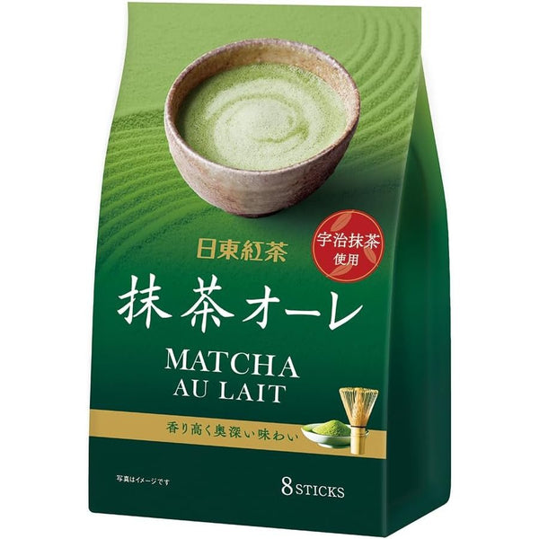 Nittoh Tea Matcha Green Tea Latte Powder (Matcha Au Lait) 8 Sticks