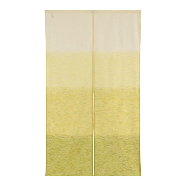 Noren Hand Printed Green Matcha Shading Pattern Door Linen Curtain