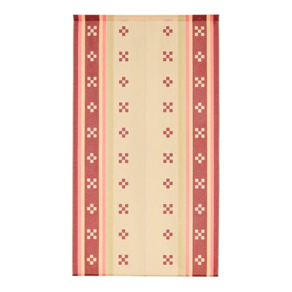 Noren Traditional Five & Four Square Red Kasuri Pattern Doorway Curtain