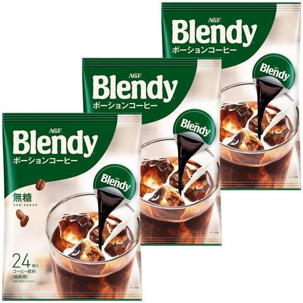AGF Blendy Coffee Concentrate Unsweetened 24 Pieces (Pack of 3)