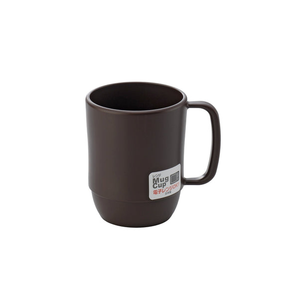 Inomata Microwavable Plastic Coffee Mug Brown