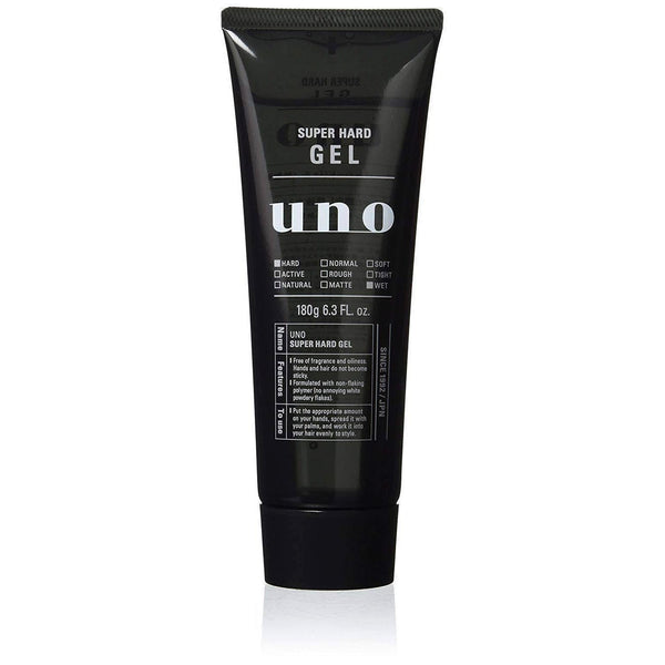 Shiseido Uno Super Hard Hair Gel for Men Wet Effect 180g