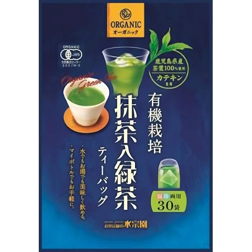 Suisouen Organic Ryokucha Green Tea With Matcha Tea Bags 30ct.