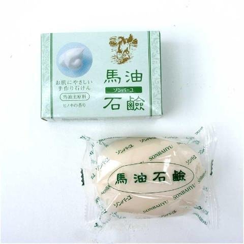 Son Bahyu Horse Oil Bar Soap Hinoki Cypress Fragrance 85g