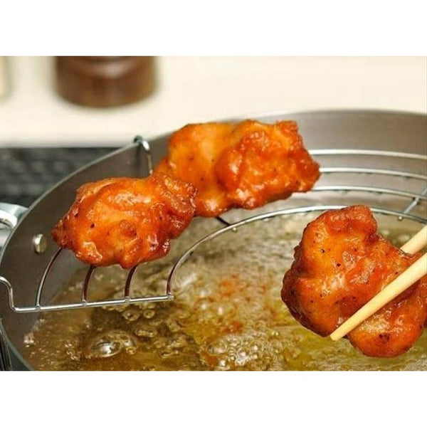 Chitose Non-Stick Iron Tempura Deep Fry Pot (IH Compatible) 24cm