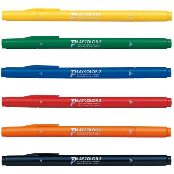 Tombow Play Color 2 Dual Tip Marker Set 6 Colors GCB-611