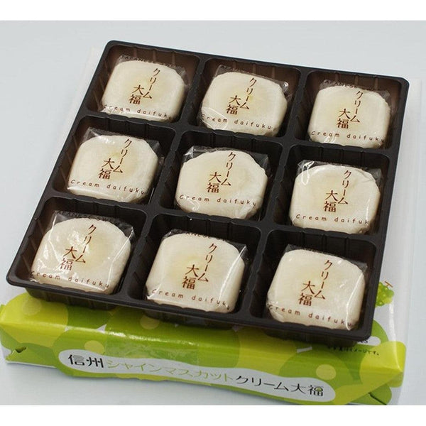Shinshu Shine Muscat Cream Filled Daifuku Mochi 9 Pieces