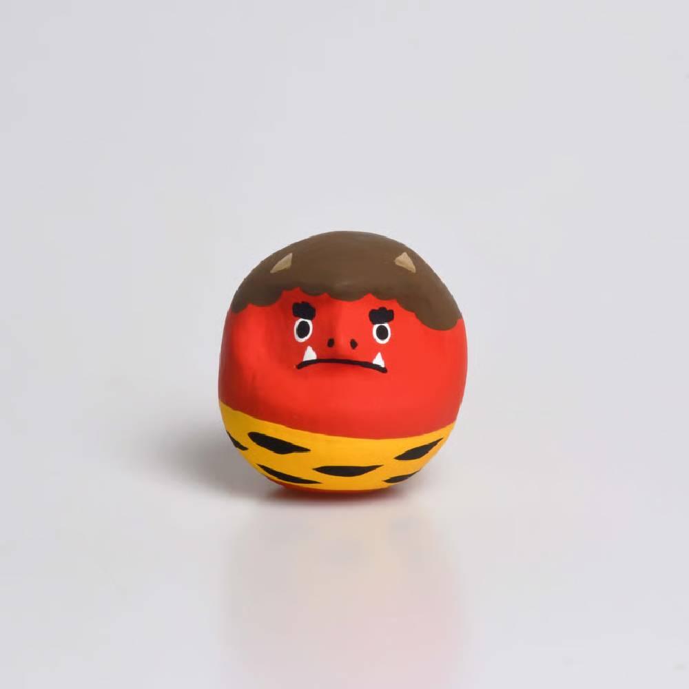 Shirakawa Demon Red Oni Daruma Doll Good Luck Charm 4.5cm