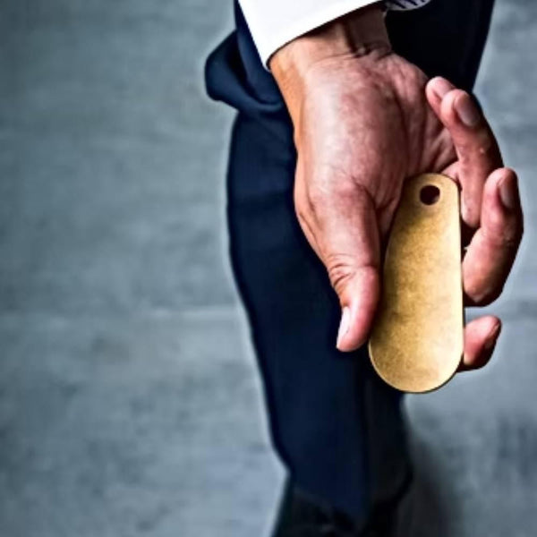 Tanabe Brass Shoehorn Textured & Matte Finish With Gift Box