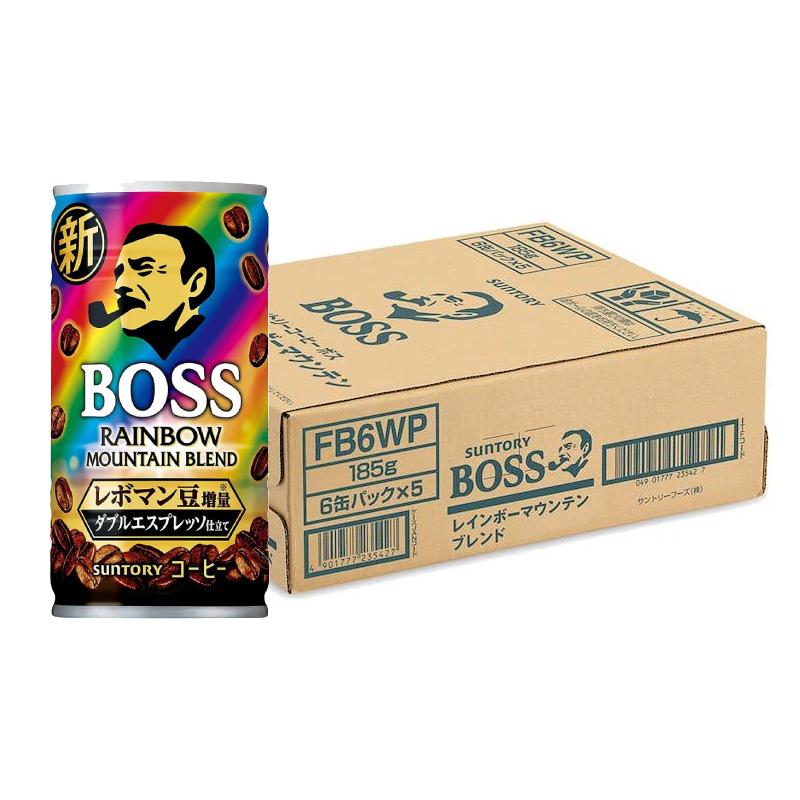 ma-bo12缶 Suntory Boss Rainbow Mountain Blend Canned Coffee (Box of 30 Cans)