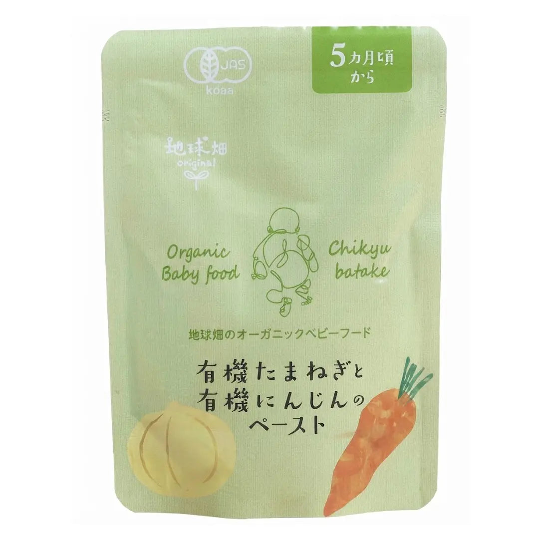 Chikyubatake Organic Carrot & Onion Baby Food Pouch 5m+ 80g