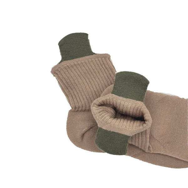 Easy to Wear & Remove Warm Crew Socks Gray & Brown (2 Pairs)