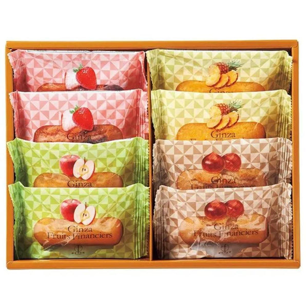 Ginza Sembikiya Premium Assorted Fruit Financier Cake 8 Pieces