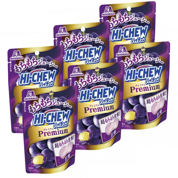 Hi-Chew Premium Kyoho Grape Flavor Soft Chewy Candy 32g (Pack of 6)