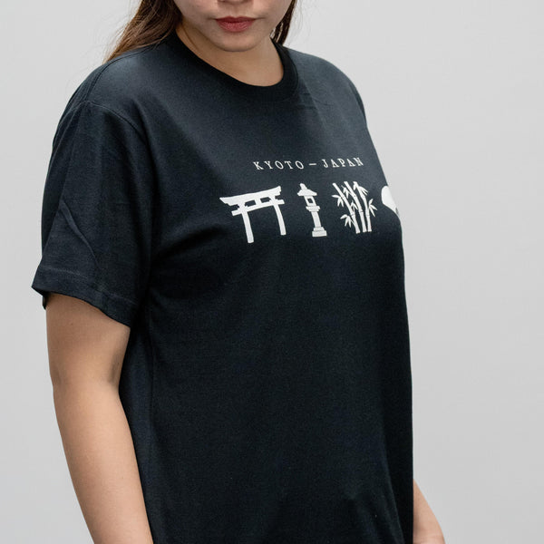J Taste Kyoto Graphic T-Shirt Traditional Japanese Graphic Tee Black