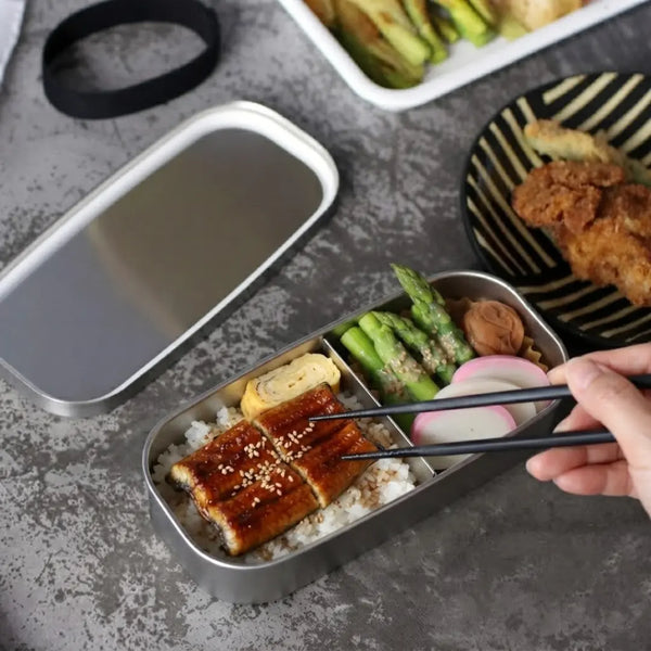 Kobo Aizawa Stainless Steel Deep Rectangular Bento Lunch Box 500ml