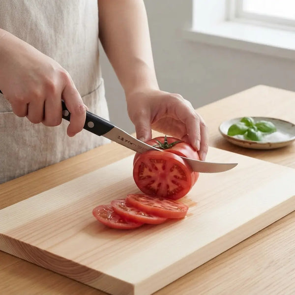 Kobo Aizawa Stainless Steel Tomato Slicer Serrated Fruit Knife 20.5cm