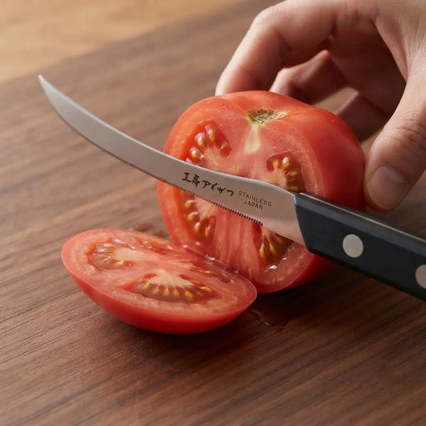 Kobo Aizawa Stainless Steel Tomato Slicer Serrated Fruit Knife 20.5cm