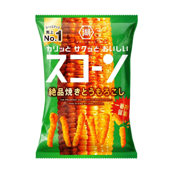 Koikeya Scorn Soy Sauce Grilled Corn Flavor Crispy Corn Puffs 73g (Pack of 3)