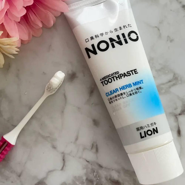 Lion Nonio Antibacterial Toothpaste Clear Breath Herb Mint 130g