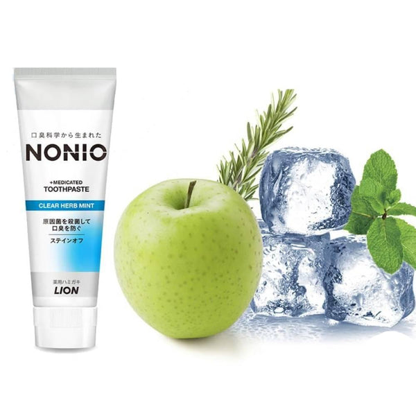 Lion Nonio Antibacterial Toothpaste Clear Breath Herb Mint 130g