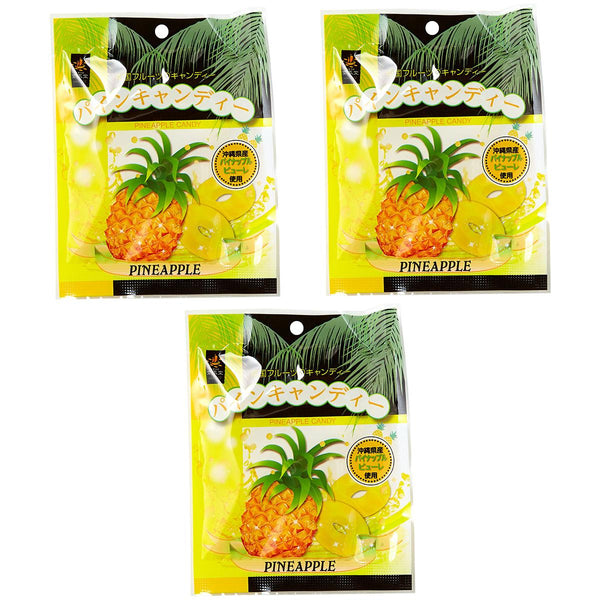 Nanpudo Okinawan Pineapple Hard Candy 30g (Pack of 3)
