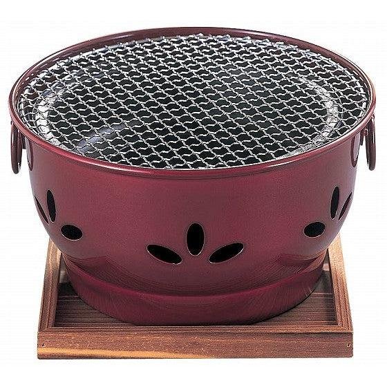 Ikenaga Shichirin Round Charcoal Grill Portable Cast-Iron Hibachi Grill 26cm