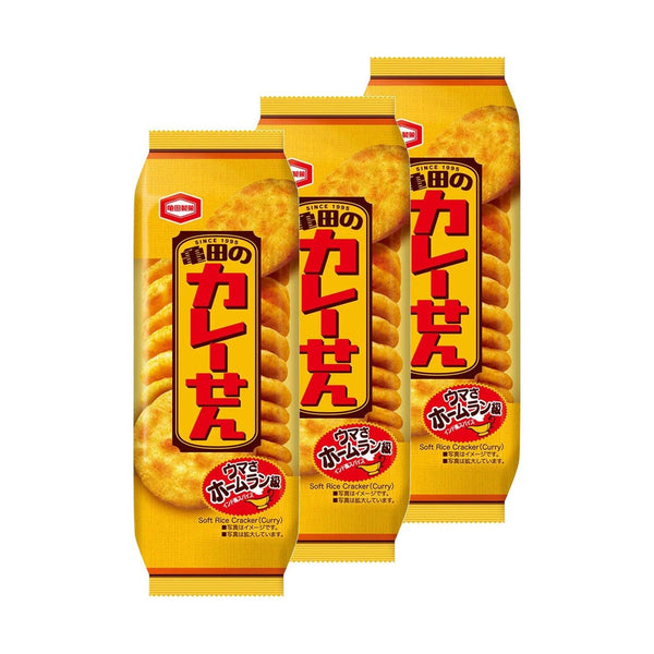 Kameda Karesen Curry Senbei Rice Crackers (Pack of 3)