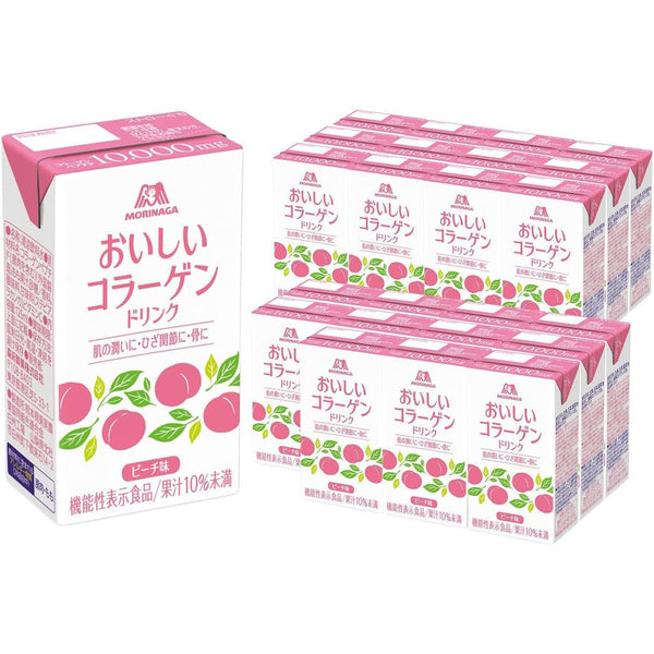 Morinaga Oishi Collagen Drink Peach Flavor 24 Cartons