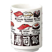 Sushi Yunomi Cup Porcelain Tea Mug x2