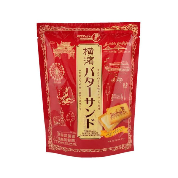 Takara Seika Yokohama Butter Cream Sandwich Biscuits 72g (Pack of 3)