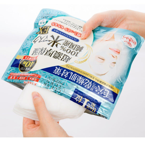 Kosé Clear Turn Rice Sheet Mask Pore Tightening Mask 40 Sheets