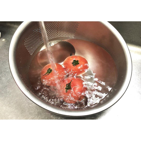 Stainless Steel 3-Way Rice Washing Bowl With Strainer