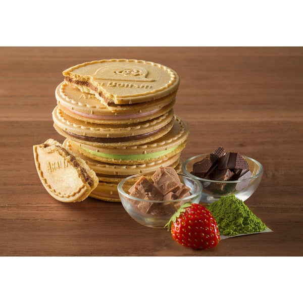 Akai Bohshi Whipped Chocolate Sandwich Biscuits 4 Assorted Flavors 32 Pieces